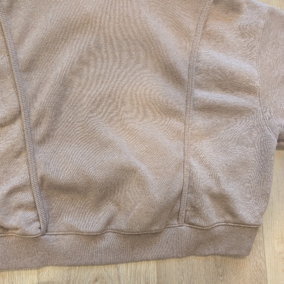 Nike Cropped Hoodie Women's Small Heather Brown Fleece Training Pullover - Picture 8 of 11